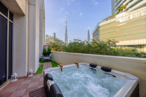 Durrani Homes - The Luxe Retreat 4BR Podium villa with private Jacuzzi and Burj Khalifa View